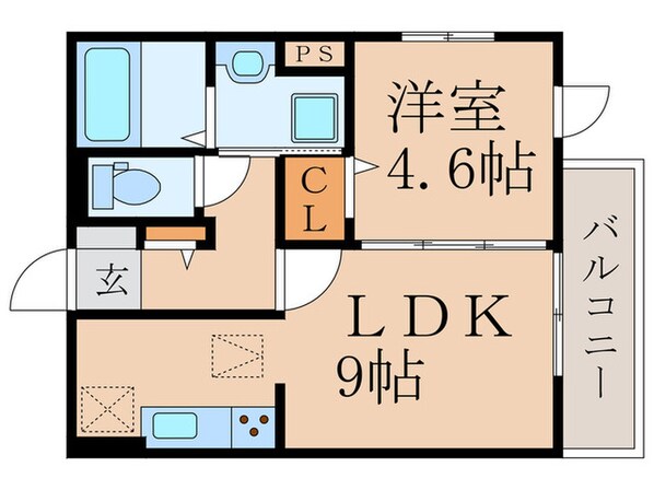 D-ROOM浜町ⅡA棟の物件間取画像